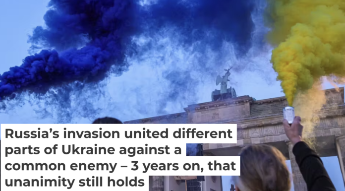 Russian aggression has united Ukrainians around the flag. Omer Messinger/Getty Images